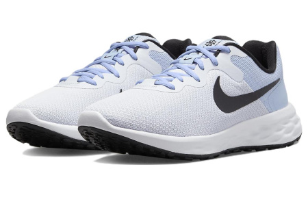 Nike REVOLUTION 6 Ткань Амортизация Дышащий Легкий Низкий Верх Повседневные Беговые Кроссовки Мужские Светло-Синие