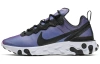 Nike React Element 55 Ткань Амортизация Легкий Низкий Топ Беговые кроссовки Женские Лазерный Фиолетовый