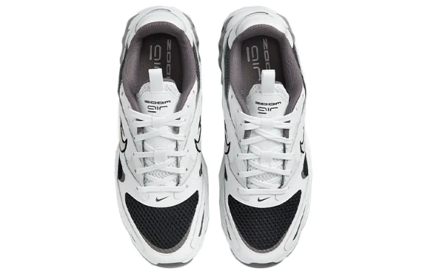 Nike Zoom Air Fire Винтаж Сетчатая ткань Искусственная кожа Низкие кеды для бега Женские Белый Черный