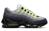 Nike Air Max 95 OG Неон Синтетическая кожа Амортизация Низкие детские беговые кроссовки Серый Черный Зеленый