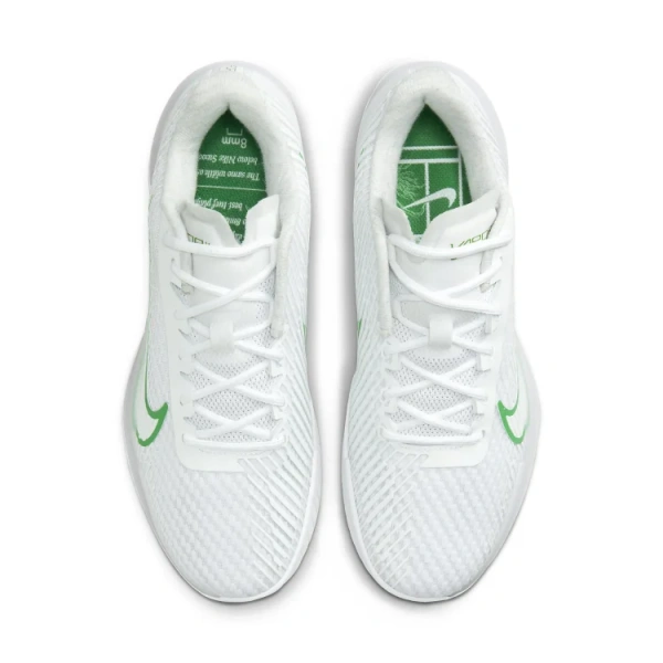 Nike Air ZOOM VAPOR 11 Artificial Leather Низкие Кроссовки для Тениса Женские Белый Зеленый