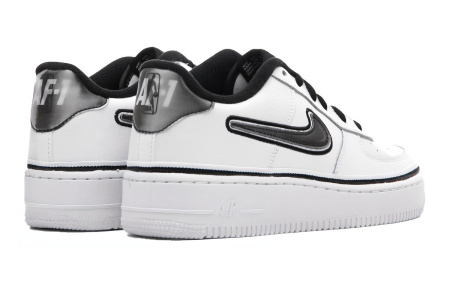 Nike Air FORCE 1 LV8 Устойчивые к истиранию Низкие детские скейтбординговые кеды Белый Черный