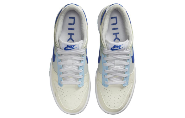 Nike Dunk Сливочный Hyper Royal Кожа Легкий Противоскользящий Устойчивый к истиранию Низкий Верх Детские Скейтбординги