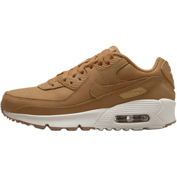 Nike Air Max 90 Удобные устойчивые к истиранию с низкой амортизацией детские повседневные кроссовки коричневые