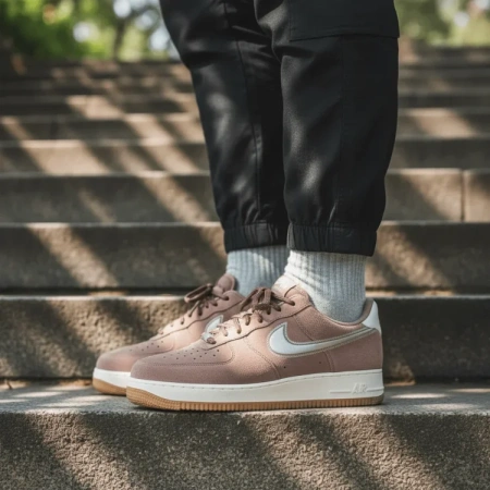 Nike Air Force 1 Slip-Resistant Abrasion-Resistant Low-Top Скейтборд Кроссовки Мужские Коричневые