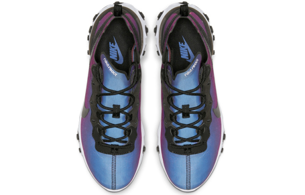 Nike React Element 55 Ткань Амортизация Легкий Низкий Топ Беговые кроссовки Женские Лазерный Фиолетовый