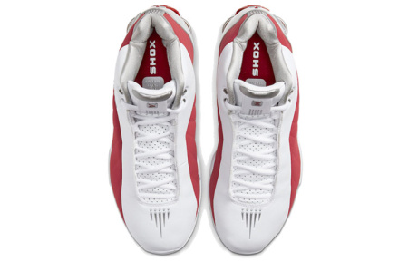 Nike Shox BB4 Series Varsity Красный Нескользящий Легкий MID Топ Баскетбольные кроссовки для игры Мужской Красно-белый