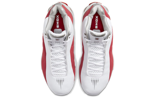 Nike Shox BB4 Series Varsity Красный Нескользящий Легкий MID Топ Баскетбольные кроссовки для игры Мужской Красно-белый