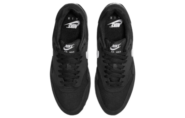 Nike Air Max 1 Износостойкие Низкие Повседневные Беговые Кроссовки Мужские Черно-Белые