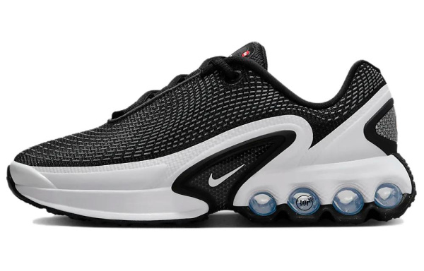 Nike Air Max DN Синтетическая кожа Амортизация Износостойкие Низкие Кеды для Детей Лайфстайл Черный Белый
