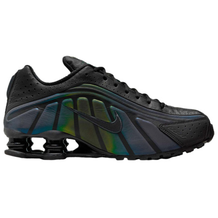 Nike Shox R4 Дышащие Беговые Кроссовки Мужские Черные Зеленые