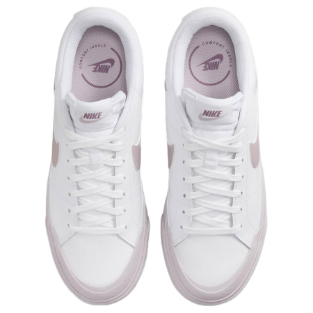 Nike Court Legacy Lift Удобные Скейтборд Кроссовки Женские Белые Розовые