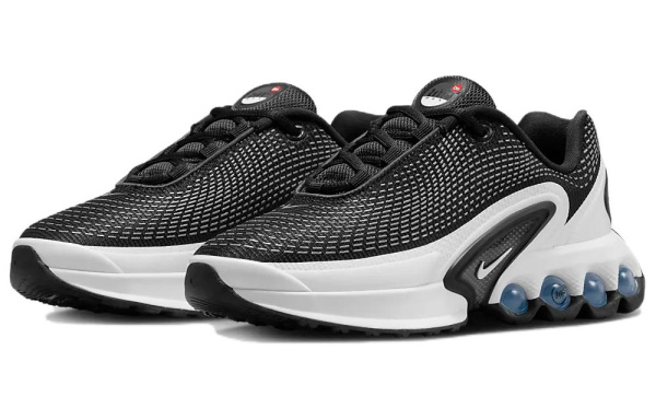 Nike Air Max DN Синтетическая кожа Амортизация Износостойкие Низкие Кеды для Детей Лайфстайл Черный Белый